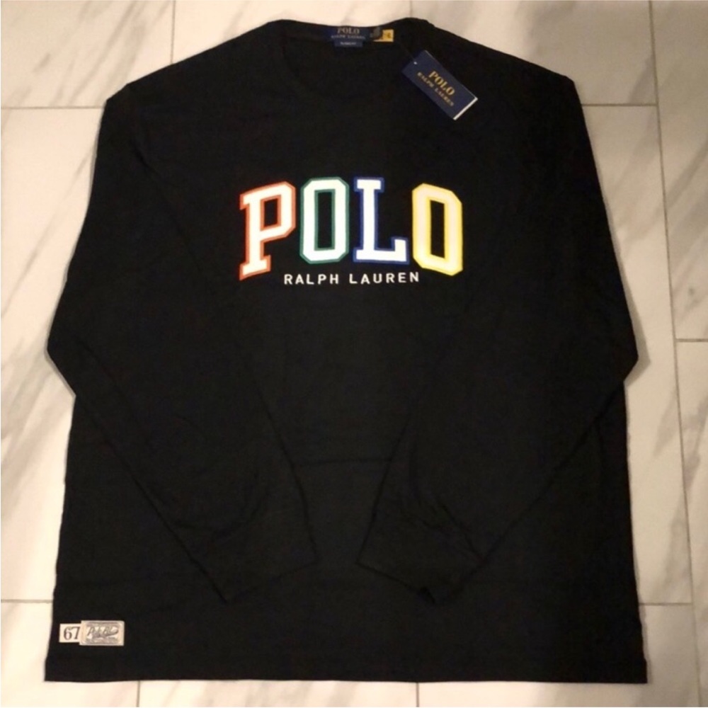 Men’s Polo Ralph Lauren Big and Tall Multicolor Logo Long Sleeve T-Shirt